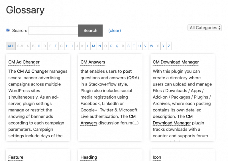 Tooltip Glossary Plugin For WordPress