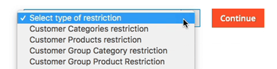 Restrict Products, Categories