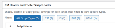 Filter Scripts