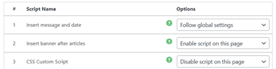 Override Global Settings for Each Post