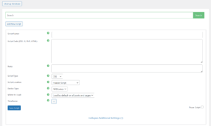 Form for Adding New Scripts