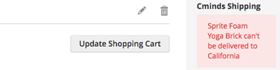 Cart Page Notification