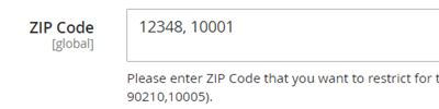 Restrict by Zip Codes