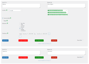 Expandable Settings for Each Rule