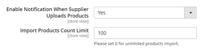 Import Products Count Limit