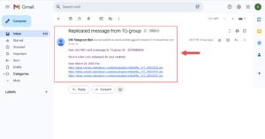 Showing files links in the email notification