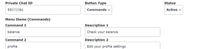 Menu Button and Commands
