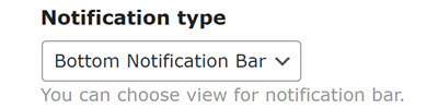 Bottom Notification Bar